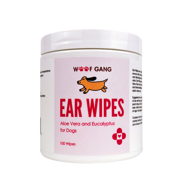 Woof Gang Dog Ear Wipes - Case of 12 Jars - 100 ct
